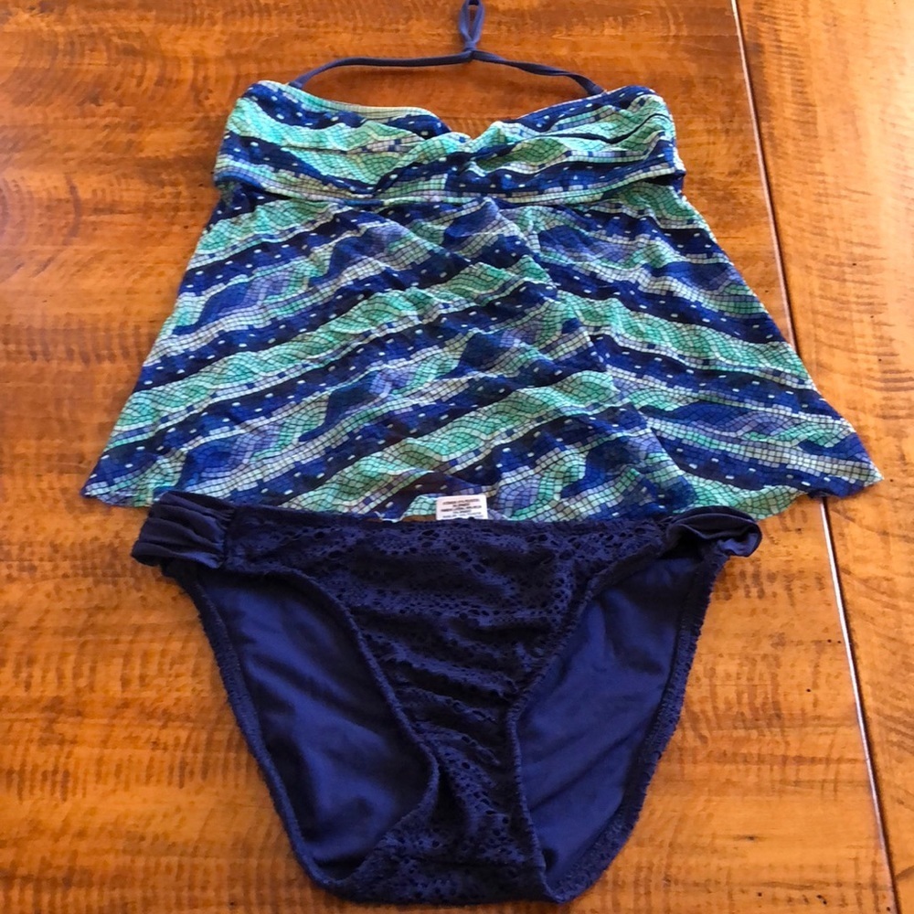 ❤️Mossimo - Blue Printed Bandeau Bikini Set - S